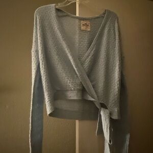 Hollister Light Blue Wrap Tie Women's Cardigan